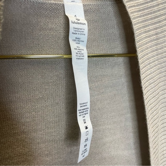 Lululemon Sit in Locus Wrap II Heathered Sandlot Merino Wool Cardigan - Picture 7 of 12